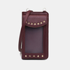Femmes Écran Tactile 6, 3 Pouces Support De Téléphone 10 Fente Pour Carte Rivet Sac À Bandoulière Portefeuille