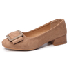Femmes Élégant Décor En Métal Bloc De Daim Chaussures Élégantes