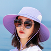 Femmes été UV Protection respirant maille chapeau de soleil chapeau de seau à visière bord sauvage pour le cyclisme