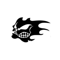 Fish Fear Me Skull Autocollant De Voiture Fish Étanche Réfléchissant Decal 14cm * 9cm