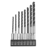 Foret hélico dal 8Pcs Hexagonal 3.0-6.5mm Acier inoxydable TiALN enduit