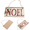 Fête de Noël NOEL En bois Anglais Liste de mots Rectangle Pendaison Mur Décorations