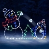 Fun boules de neige animées combat Active guirlande lumineuse cadre décor fête de vacances noël jardin extérieur neige r