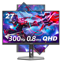 FYHXele FY27QHR 27 Inch 2K 300Hz Gaming Monitor Matte 0.8ms IPS RGB 16:9 VESA 100*100mm Adjustable Speaker Integrated Fr