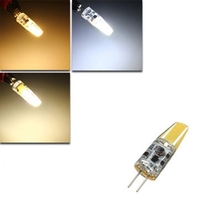 G4 2W COB LED ampoule de silicone cristal lumière blanche pure blanc chaud blanc froid lampe pour la maison DC 12V