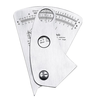 Gage dinspection de soudure de règle dessai de taille dangle de mesure de soudure de forme de fan da