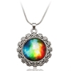 Galaxy Sky Nebula Space Glass Cabochon pendentif en alliage d