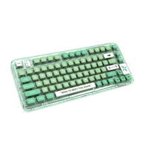 GAMAKAY GK75 Joint de clavier mécanique transparent 80 touches RVB échangeable à chaud Gateron G Jaune Pro Commutateur C