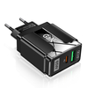 [GaN Tech] Uslion 65 W 2 ports USB PD chargeur double 33 W USB-A PD3.0 QC3.0 adaptateur de chargeur mural à charge rapid