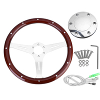 GM a modifié le volant en bois massif rétro de 15 pouces pour le vieux Santa Volkswagen T3 T25