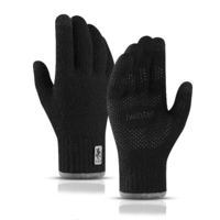 Golovejoy Écran Tactile Gants Sports de Plein Air Tricoté Automne Hiver Chaud Antidérapant VTT