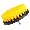 Gommage actionné par brosse jaune de nettoyage de foret de 4, 3 pouces pour le tapis de carreau de douche