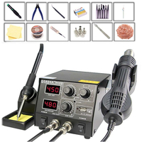 GORDAK 868D Intelligent 3 en 1 antistatique Air chaud double station de soudage numérique USB charge téléphone portable