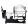 Égouttoir à vaisselle en métal multi-couches support de plateau de plat de séchage organisateur de cuisine