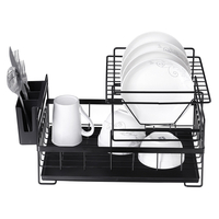 Égouttoir à vaisselle en métal multi-couches support de plateau de plat de séchage organisateur de cuisine