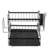 Égouttoir à vaisselle Rack 2 niveaux plaque bol couverts évier porte-outil support sec cuisine