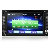 GPS navigation hd 2DIN lecteur DVD de voiture stéréo 6.2 pouces bluetooth caméra mp3 ipod