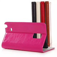 Grain de cheval étui en cuir véritable pour Samsung Note n9150 bord de n915f