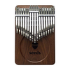 Graines 34 Touches Kalimba Double Plaque Doigt Pinao Pouce Acajou Noyer Bois Clavier Instrument de Musique