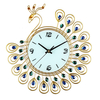 Grand bricolage 3D fleur paon diamant horloge murale en métal décorations modernes de bureau à domicile