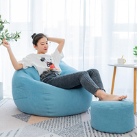 Grand Classic paresseux pouf chaise canapé siège couvre intérieur jeu adulte sac de rangement bébé siège canapé protecte