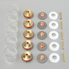Grand Jumbo Champagne TIG outils de torche de soudage Weld Pyrex coupe Kit Torches 9 20 gaz lentille 3/32
