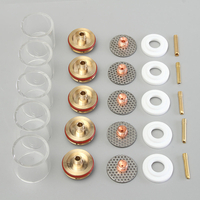 Grand Jumbo Champagne TIG outils de torche de soudage Weld Pyrex coupe Kit Torches 9 20 gaz lentille 3/32