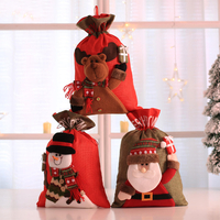 Grand Noël Père Noël Sac Bonhomme de neige Enfants Cadeaux De Noël Bonbons Sac De Stockage