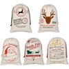 Grand sac de cadeau de sac de cadeau de Santa de toile de décorations de Noël de sac de livraison express
