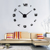 Grande bricolage 3D horloge murale Home Decor miroir autocollant Art décoratif horloge