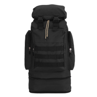 Grande capacité étendue de 60L + 10L avec sac latéral de rangement pour téléphone portable Sac à dos de randonnée en ple