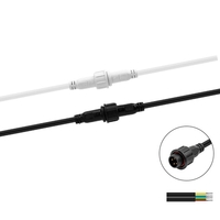 Grande taille 4 Pin 4A 20AWG câble de connecteur femelle et mâle étanche pour la lumière de bande RGB LED