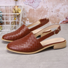 Grande taille confortable tressé bout pointu boucle flats sans dossier pour les femmes