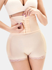 Grande taille femmes contrôle du ventre fermeture avant dentelle garniture taille haute culotte Shapwear