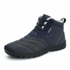 Grande taille hommes vers le bas en tissu fourrure chaude doublure bottes à lacets