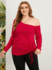 Grande taille One T-shirt à manches longues avec cordon de serrage à lépaule