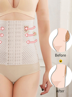 Grande taille post-partum contrôle du ventre fermeture avant respirant taille formateur