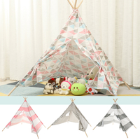 Grande tente tipi enfants coton toile jouer maison garçon filles Wigwam