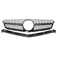 Gril avant brillant noir / ruban pour Mercedes Classe C C63 AMG W204 Berline 2008-2011