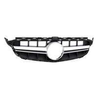 Gril avant en argent AMG Style sans caméra pour Mercedes Classe C W205 C200 C250 C300 C350 15-18