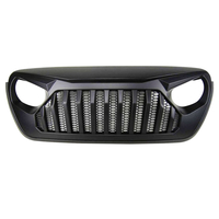 Gril supérieur de grille de pare-chocs avant noir mat ABS pour JEEP Wrangler JL 2018 2019