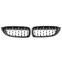 Grille de calandre avant diamant noir et chrome pour BMW M4 F32 F33 F82 F83