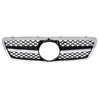 Grille de calandre avant en argent chromé Style AMG pour Mercedes Benz classe C W203 S203 C280 C320 C240 C200 2001-2007