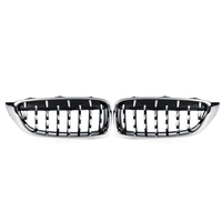 Grille de calandre avant en diamant 2 pièces Chrome pour BMW M4 F32 F33 F82 F83 2013-2017