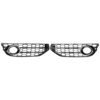 Grille de calandre avant HEX en nid dabeille Chrome argent couvercle de lampe antibrouillard pour A4 B8 B8.5 ALLROA