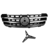 Grille de calandre avant pour Mercedes Classe ML W164 2005-2008 3 ailerons de capot avant noir chrome