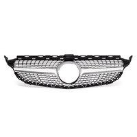 Grille de calandre avant Style diamant Look Chrome argent pour Mercedes Benz classe C W205 C200 C250 C300 C350 2015-2018