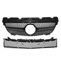 Grille de calandre avant style diamant noir brillant pour Mercedes-Benz SLK classe R172 200 250 350 2012-2016