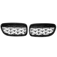 Grille de calandre de style météore diamant de rein avant maille noire pour BMW E90 51137201969 51137201970
