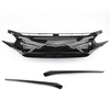 Grille de capot avant style bataille pour 16-19 Civic 10TH GEN GLOSS BLK JDM